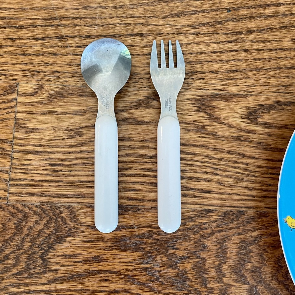 Baby Cie plate, bowl, cup, spoon, and fork - Picture 13 of 13